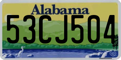 AL license plate 53CJ504