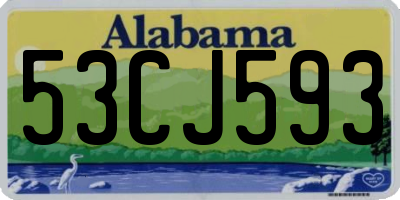 AL license plate 53CJ593