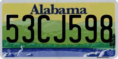 AL license plate 53CJ598