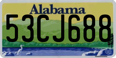 AL license plate 53CJ688