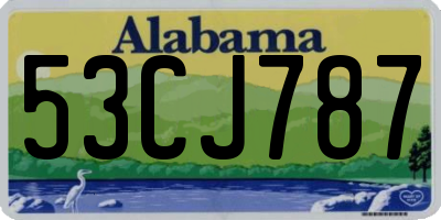 AL license plate 53CJ787