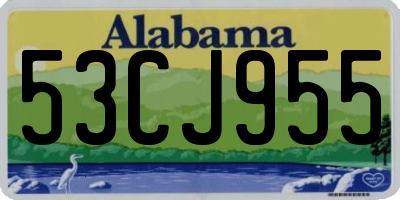 AL license plate 53CJ955