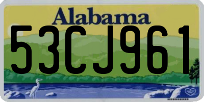 AL license plate 53CJ961