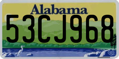 AL license plate 53CJ968