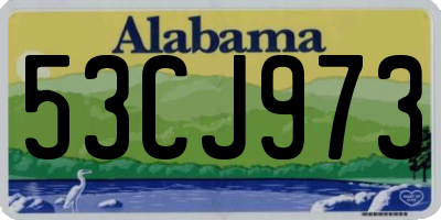 AL license plate 53CJ973
