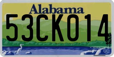 AL license plate 53CK014