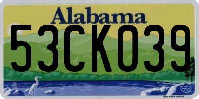 AL license plate 53CK039