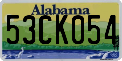 AL license plate 53CK054