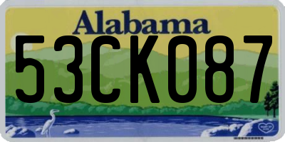 AL license plate 53CK087