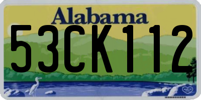 AL license plate 53CK112