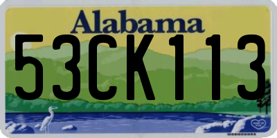 AL license plate 53CK113