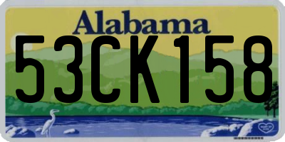 AL license plate 53CK158