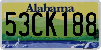 AL license plate 53CK188