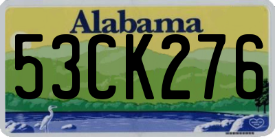 AL license plate 53CK276
