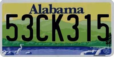AL license plate 53CK315