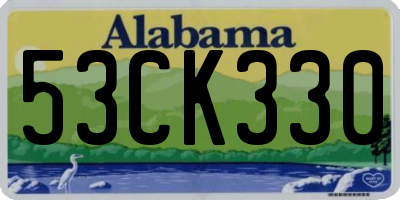 AL license plate 53CK330