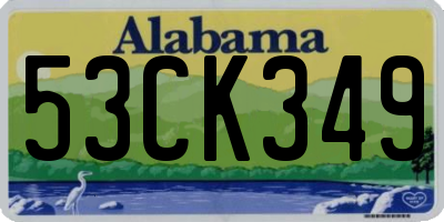 AL license plate 53CK349