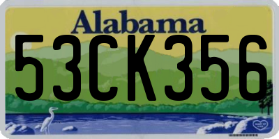 AL license plate 53CK356