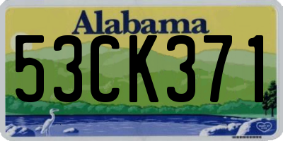 AL license plate 53CK371
