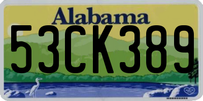 AL license plate 53CK389