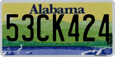 AL license plate 53CK424