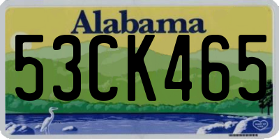 AL license plate 53CK465