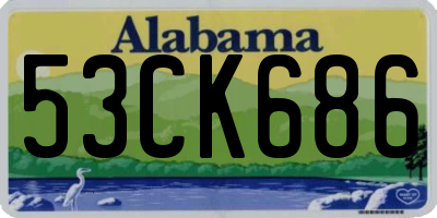 AL license plate 53CK686