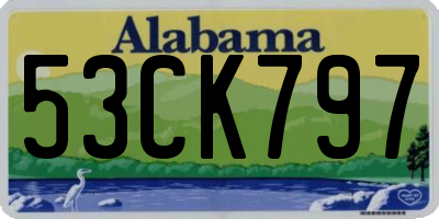 AL license plate 53CK797