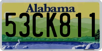 AL license plate 53CK811