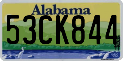 AL license plate 53CK844