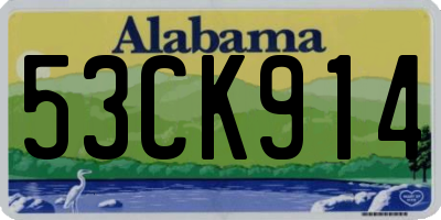 AL license plate 53CK914