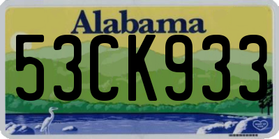 AL license plate 53CK933