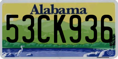 AL license plate 53CK936