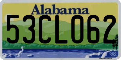 AL license plate 53CL062