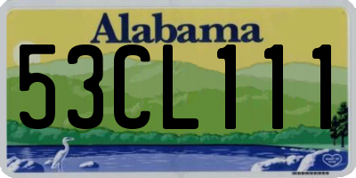 AL license plate 53CL111