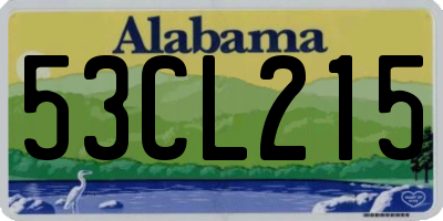 AL license plate 53CL215