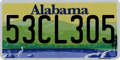 AL license plate 53CL305