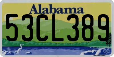 AL license plate 53CL389
