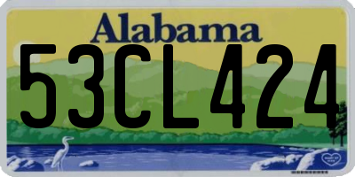 AL license plate 53CL424