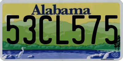 AL license plate 53CL575