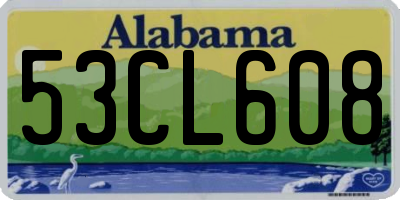 AL license plate 53CL608