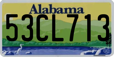 AL license plate 53CL713