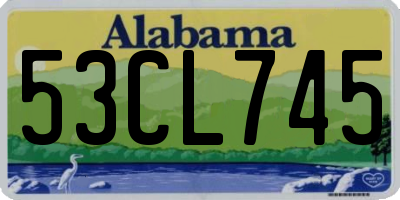 AL license plate 53CL745