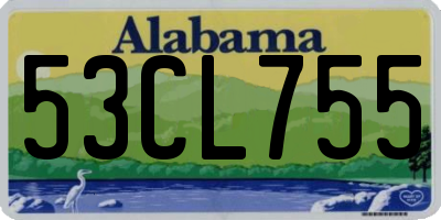 AL license plate 53CL755