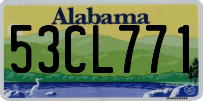 AL license plate 53CL771