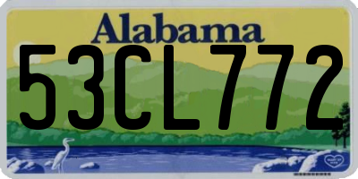 AL license plate 53CL772