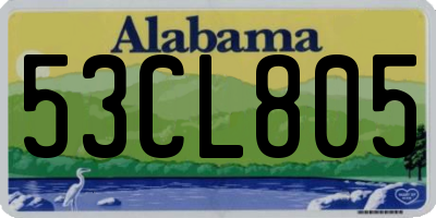 AL license plate 53CL805