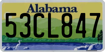AL license plate 53CL847