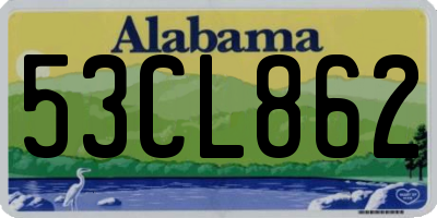 AL license plate 53CL862