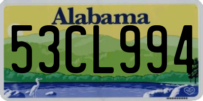 AL license plate 53CL994
